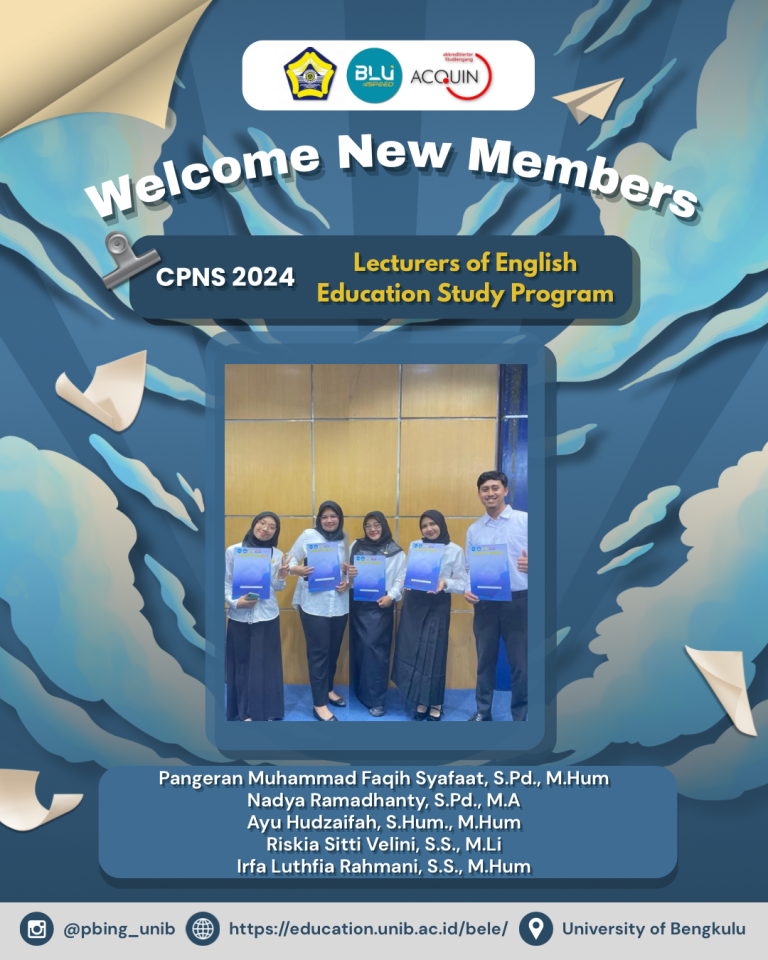 Welcome Our New Lecturers to the English Education Study Program